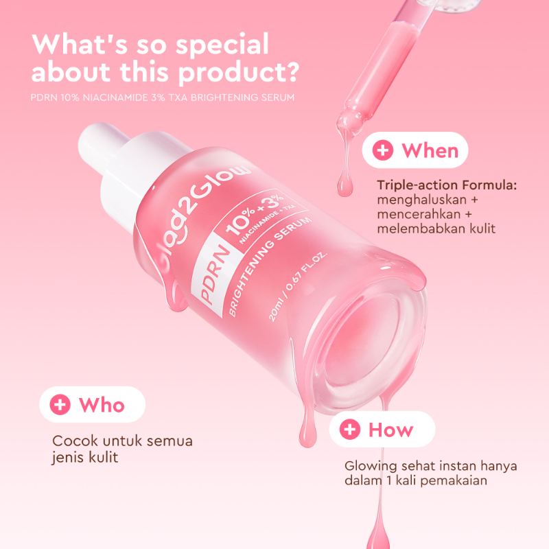 Glad2Glow PDRN Brightening Serum 10& Niacinemide 3% TXA