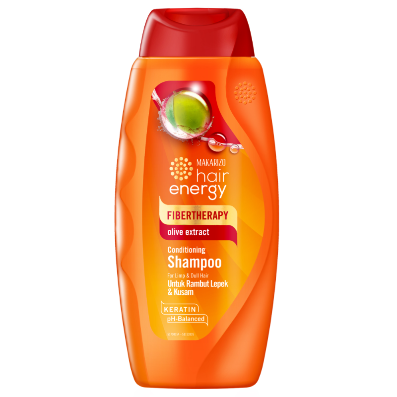 Makarizo  Hair Energy Fibertherapy Conditioning Shampoo Olive Bottle 170ml