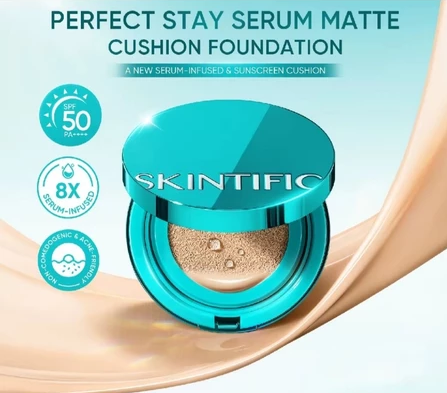 NEW LAUNCH | SKINTIFIC - PERFECT STAY SERUM MATTE CUSHION FOUNDATION SPF 50 PA++++