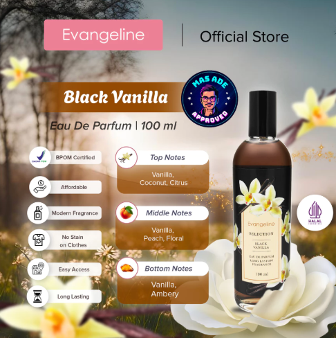 Evangeline Selection Eau De Parfum Black Vanilla 100ml | Best Seller Parfum Wanita EDP Tahan Lama