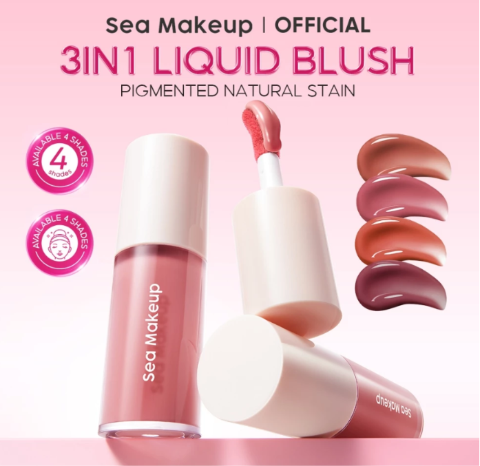 Sea Makeup Vibrant Flushed Liquid Blush On Cair – Cream Blush On Pipi Tahan Lama, Blush On Cream Warna Natural